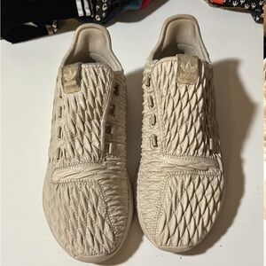 Adidas Beige Textured Sneakers